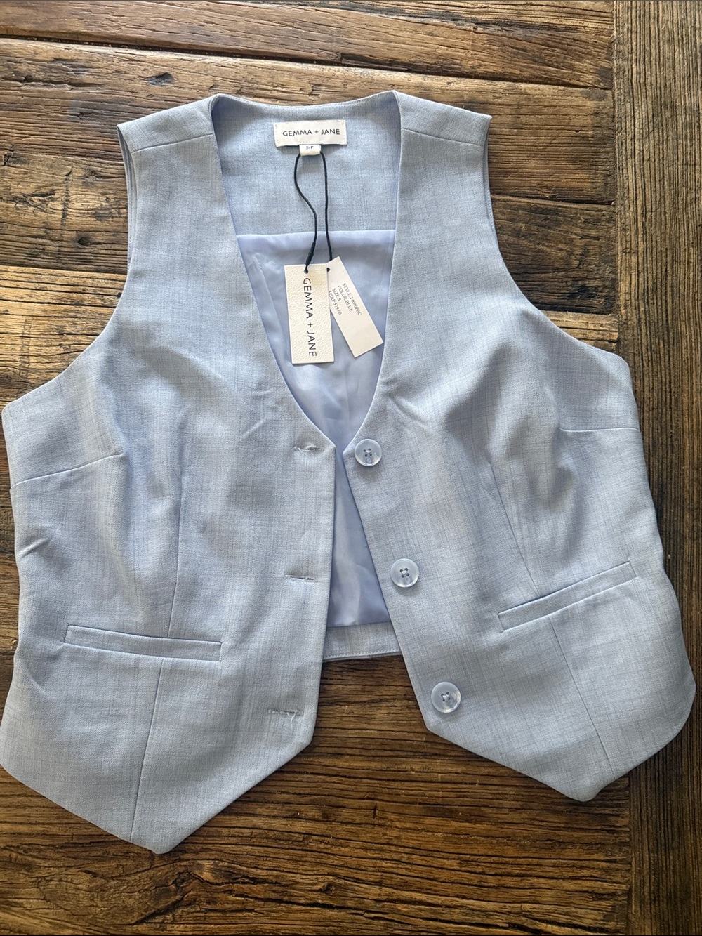 Light Blue Tailored Vest